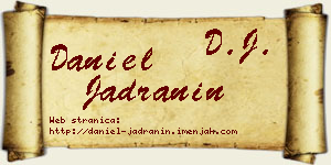 Daniel Jadranin vizit kartica